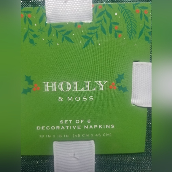 Set of 6 decorative napkins Holly&Moss - Picture 2 of 4